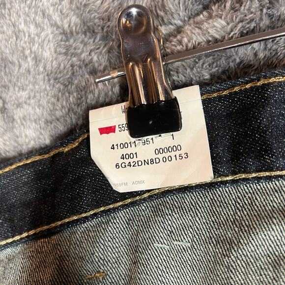 Levi's 559 Jeans Mens 52x30 Dark Wash Relaxed Straight Fit Big & Tall New - Picture 12 of 14